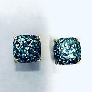 Kate Spade turquoise glitter stud earrings